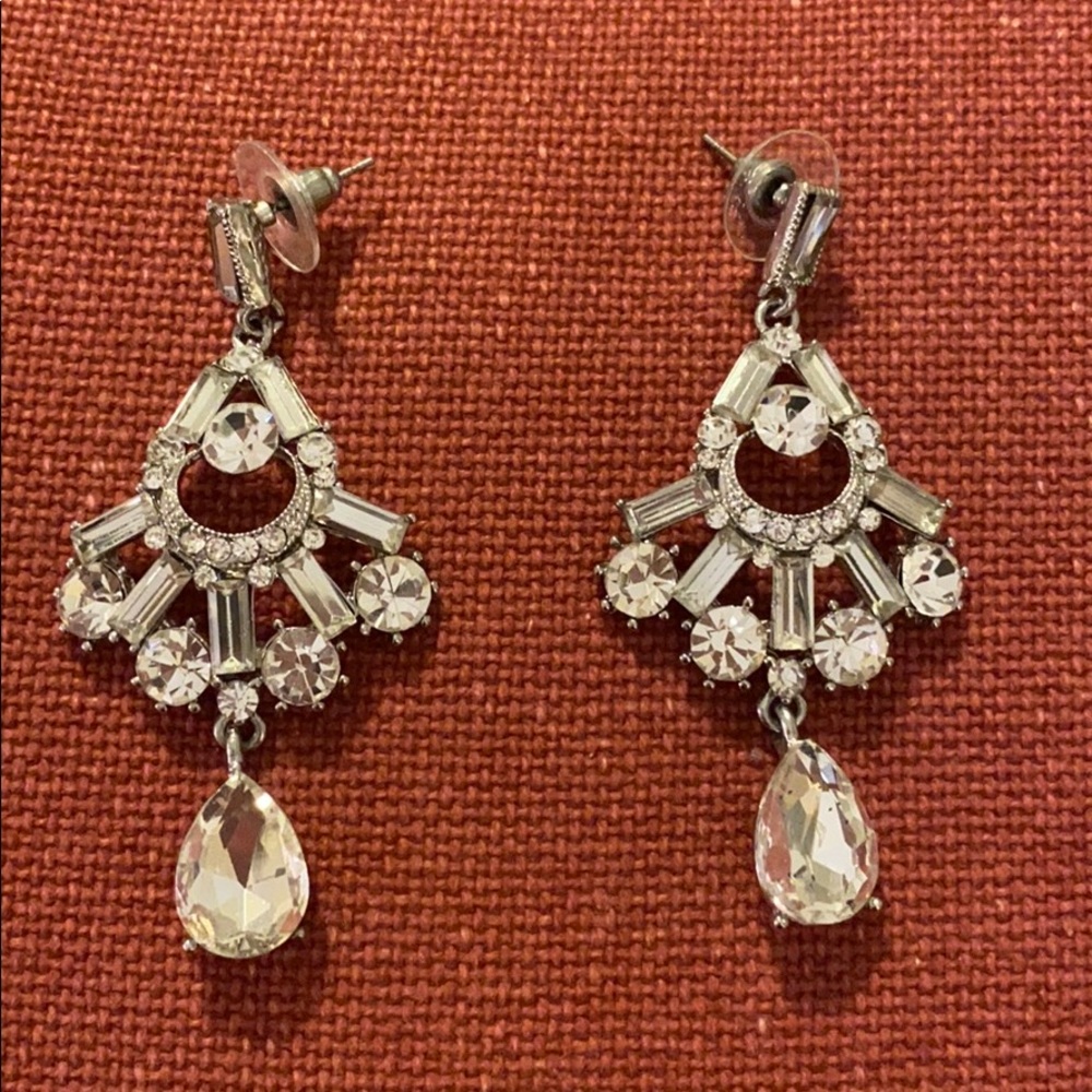 Costume Diamond Dangling Earrings